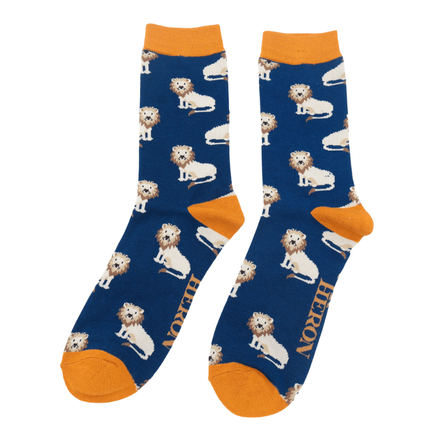 Mr Heron Lions Socks - Simply Rye