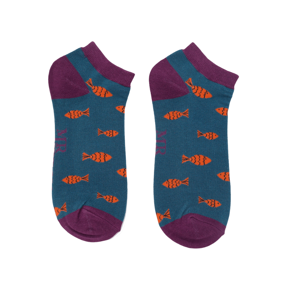 Mr Heron Little Fish Trainer Socks - Simply Rye
