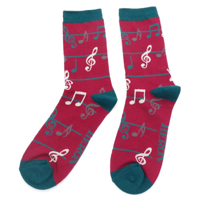Mr Heron Music Notes Socks - Simply Rye