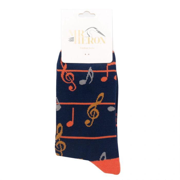Mr Heron Music Notes Socks - Simply Rye