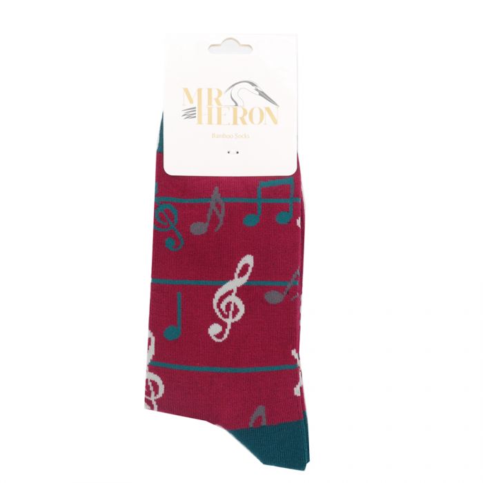 Mr Heron Music Notes Socks - Simply Rye