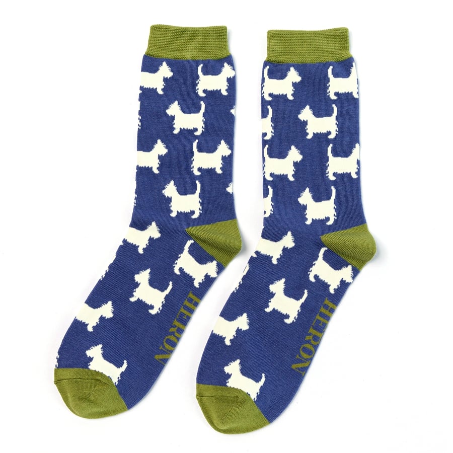 Mr Heron Scottie Dog Socks - Simply Rye