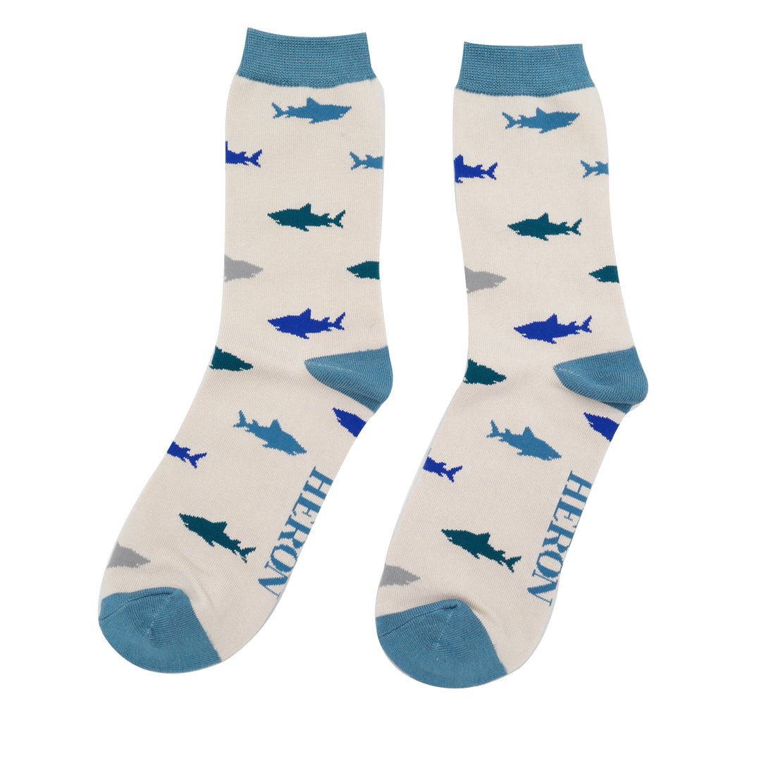 Mr Heron Sharks Socks - Simply Rye