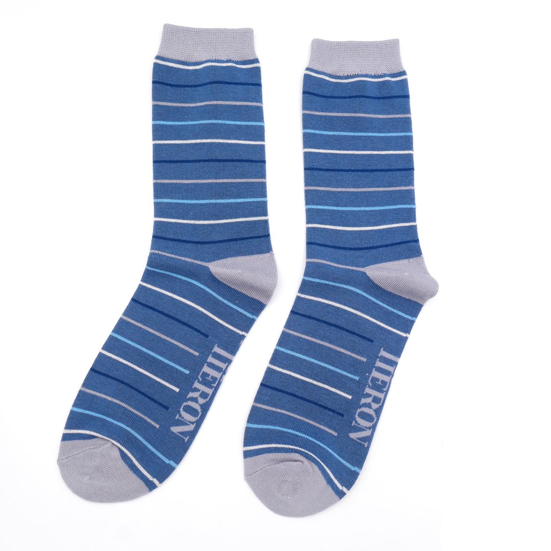 Mr Heron Thin Stripes Socks - Simply Rye