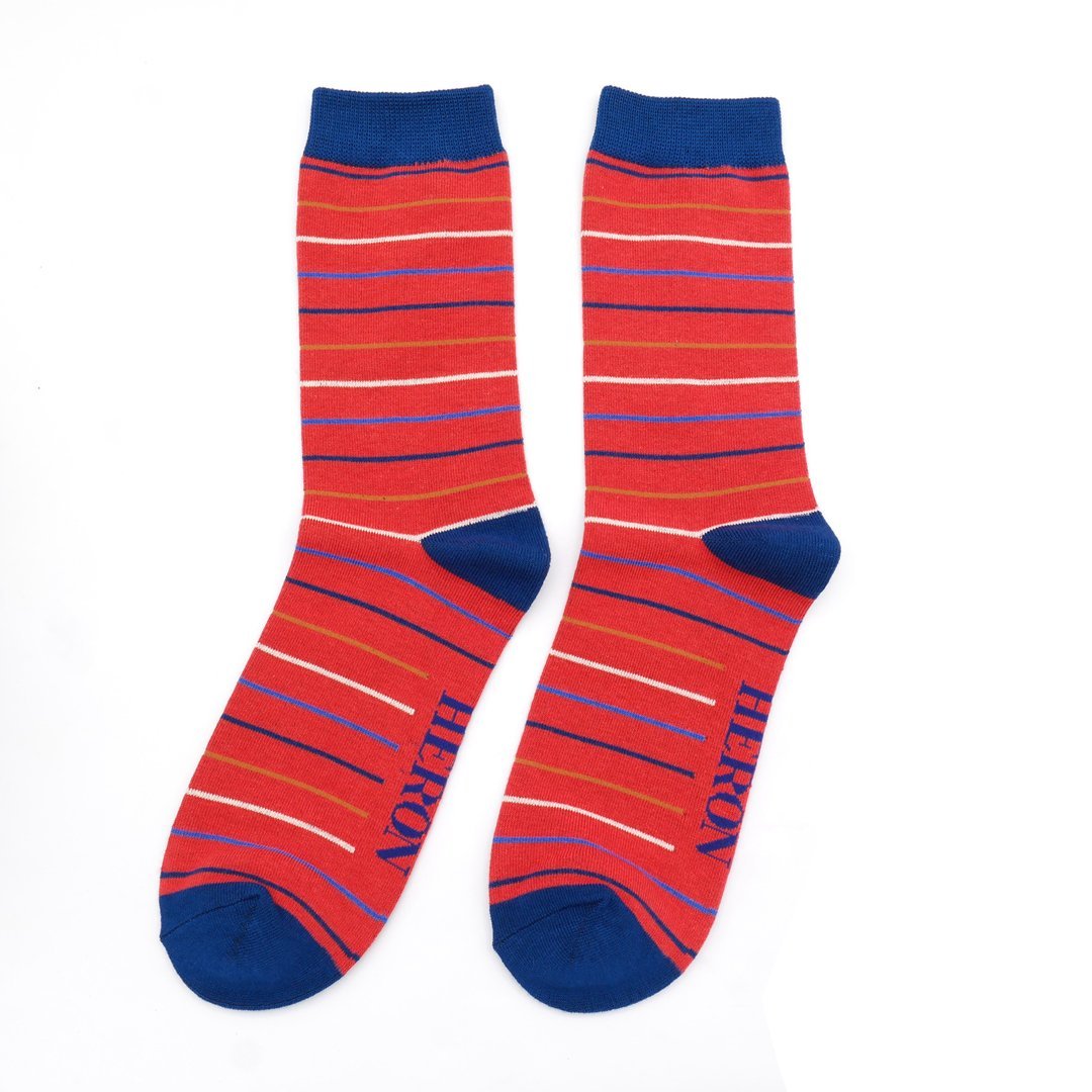 Mr Heron Thin Stripes Socks - Simply Rye