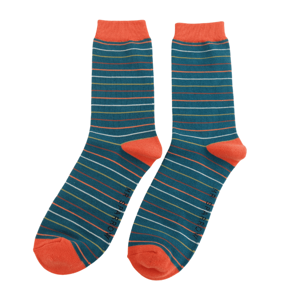 Mr Heron Thin Stripes Socks - Simply Rye