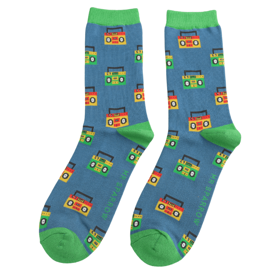 Mr Sparrow Boom Boxes Socks - Simply Rye