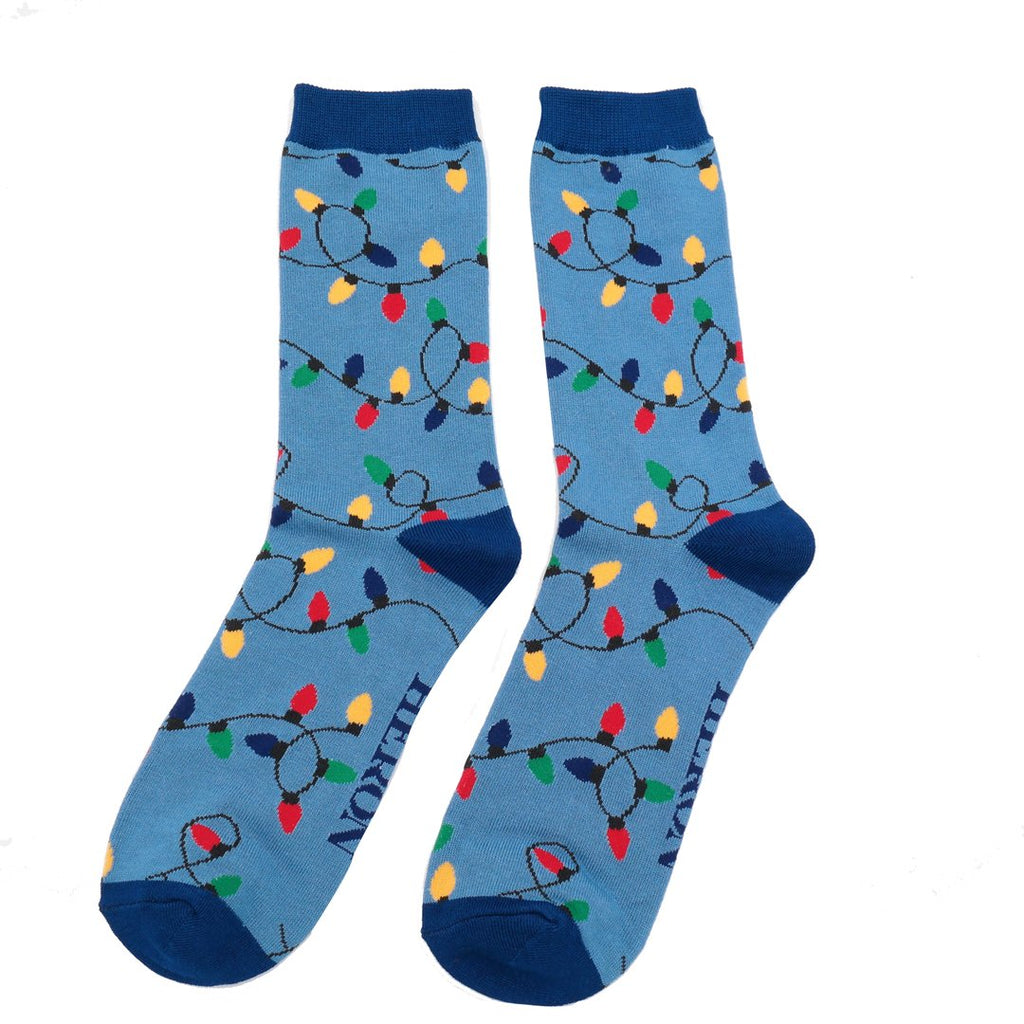 Mr Sparrow Christmas Lights Socks - Simply Rye