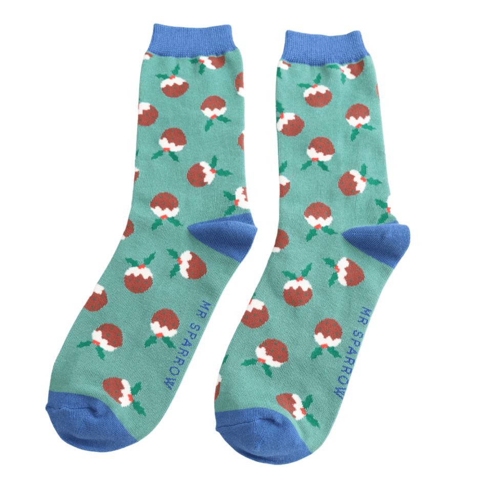 Mr Sparrow Christmas Pudding Socks - Simply Rye