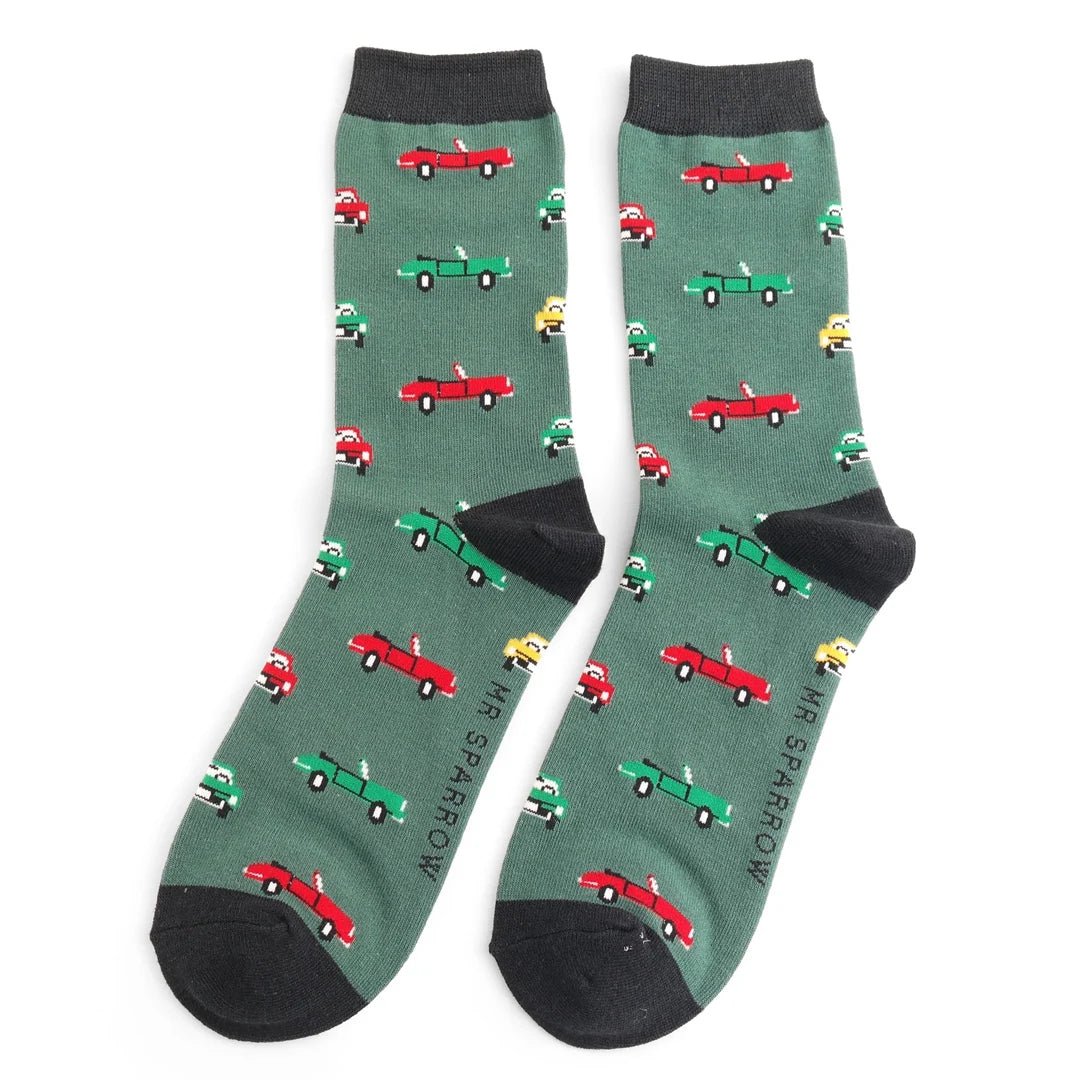Mr Sparrow Classic Cars Socks - Simply Rye