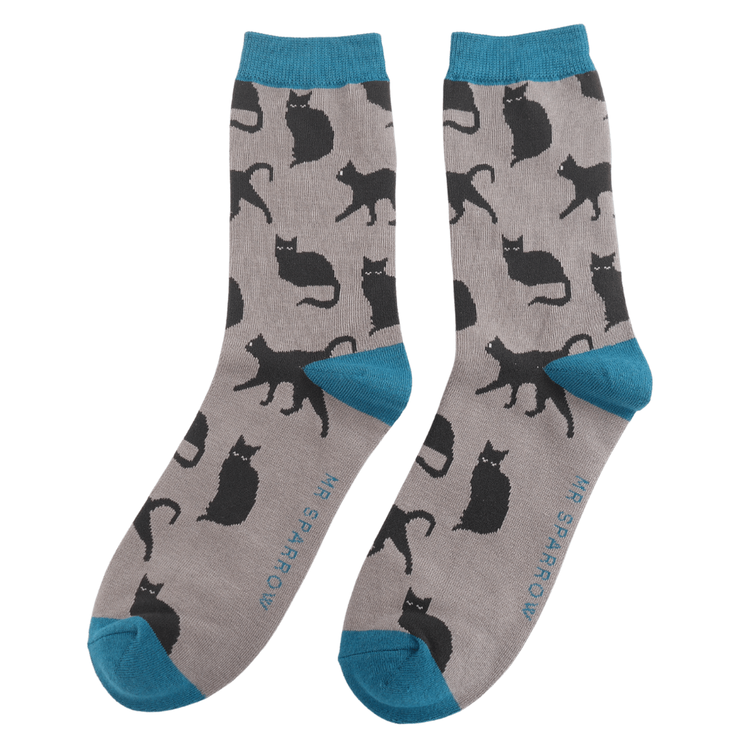 Mr Sparrow Cute Cats Socks - Simply Rye