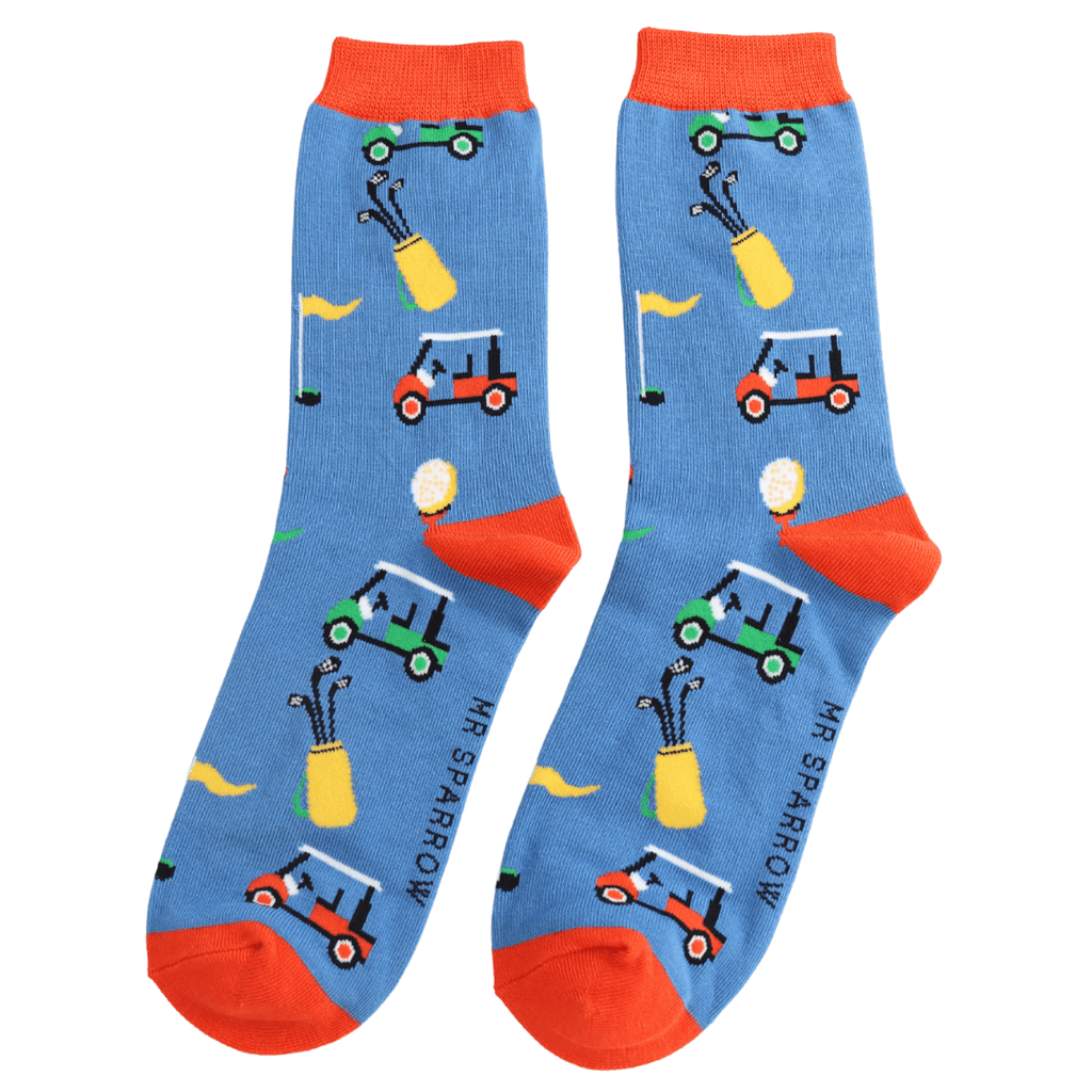 Mr Sparrow Gone Golfing Socks - Simply Rye
