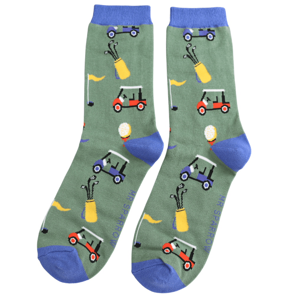 Mr Sparrow Gone Golfing Socks - Simply Rye