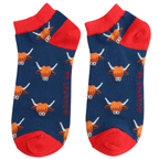 Mr Sparrow Highland Cows Trainer Socks - Simply Rye