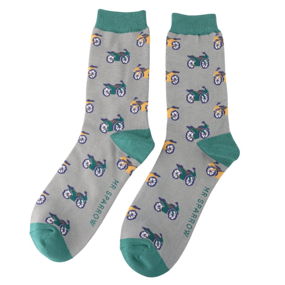 Mr Sparrow Motorbikes Socks - Simply Rye