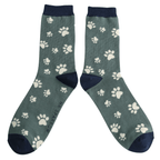 Mr Sparrow Paw Prints Socks - Simply Rye