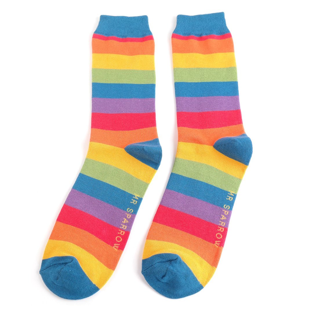 Mr Sparrow Rainbow Stripes Socks - Simply Rye