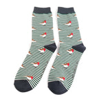 Mr Sparrow Robins on Stripes Socks - Simply Rye