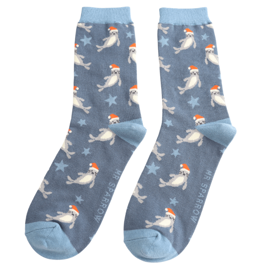 Mr Sparrow Santa Seals Socks - Simply Rye