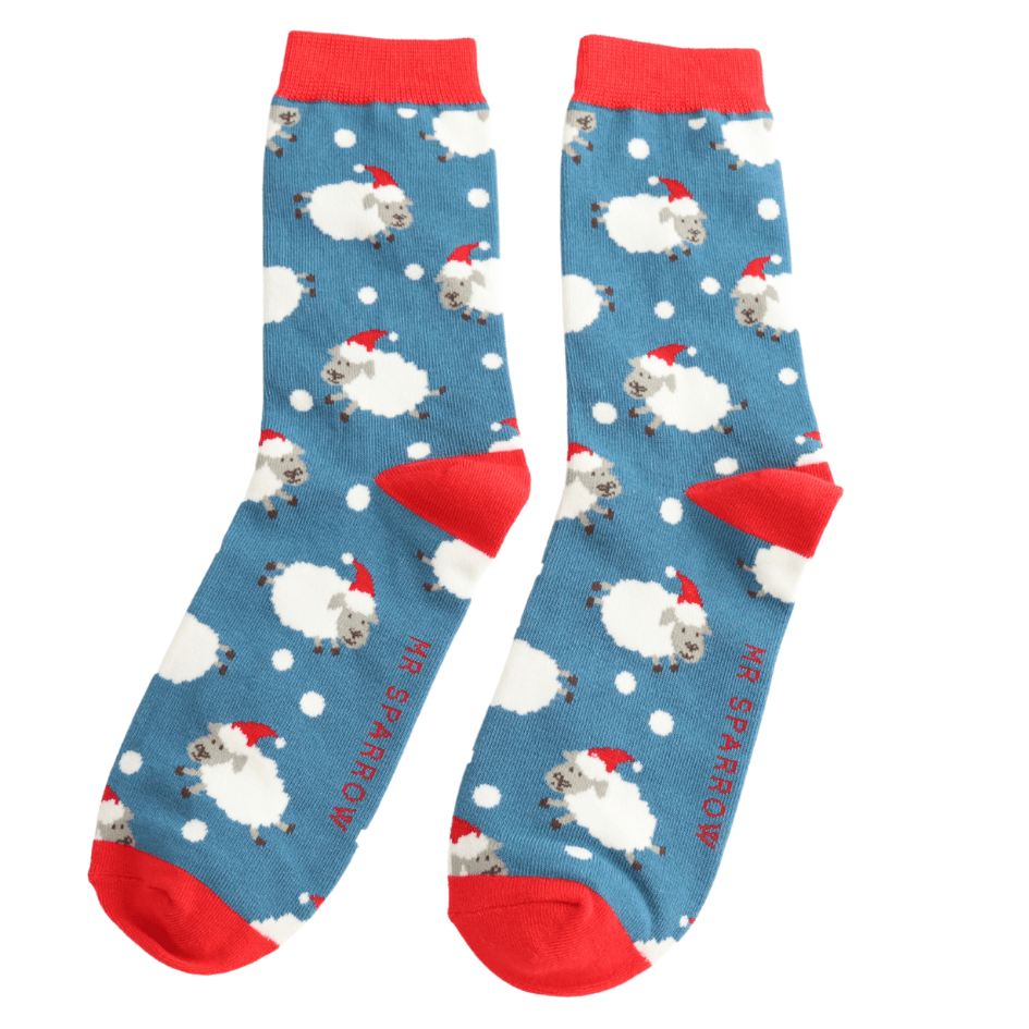 Mr Sparrow Santa Sheep Socks - Simply Rye