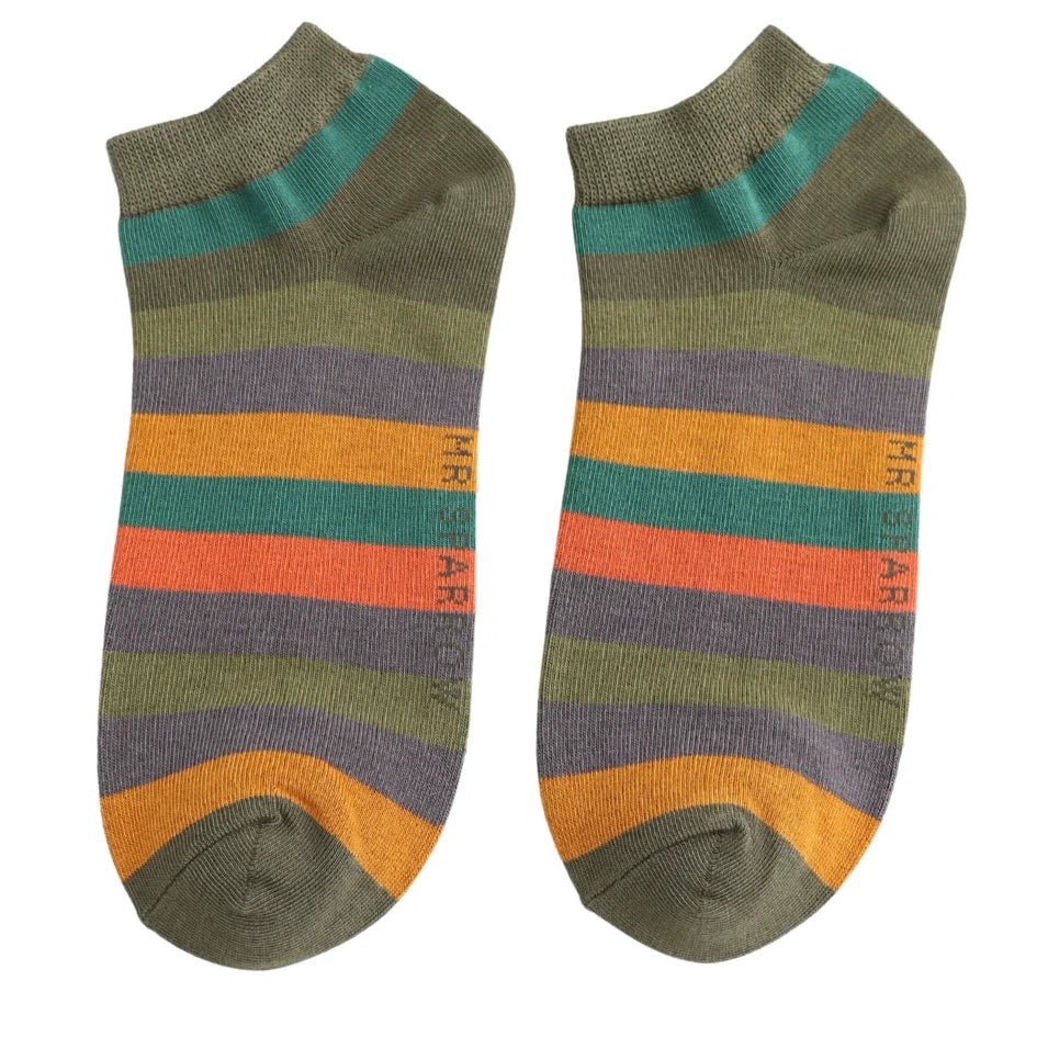 Mr Sparrow Striped Trainer Socks - Simply Rye