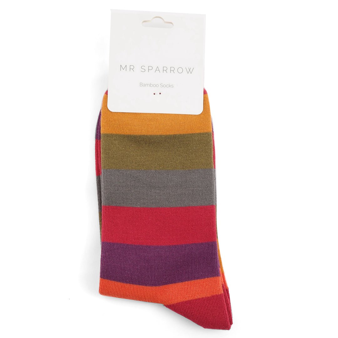 Mr Sparrow Wide Stripes Socks - Simply Rye