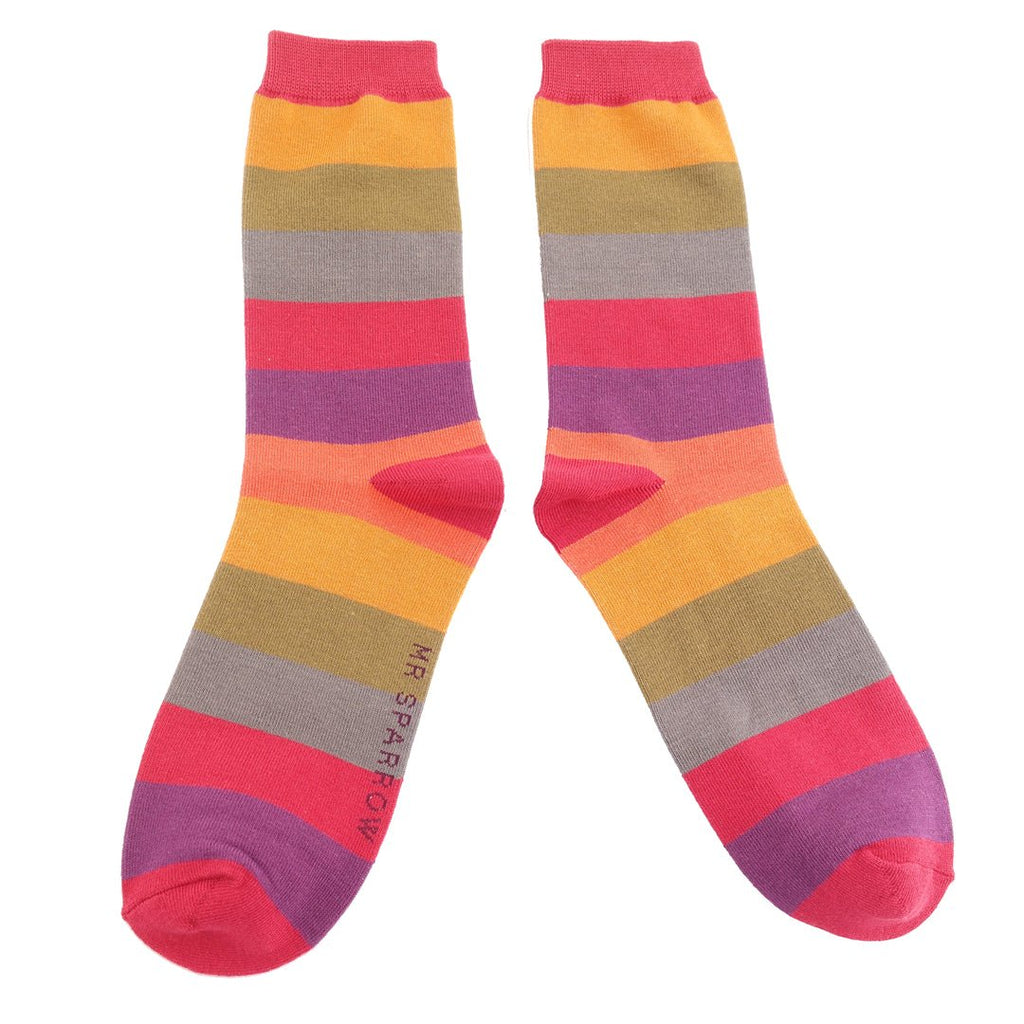 Mr Sparrow Wide Stripes Socks - Simply Rye