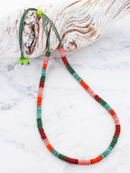 Multi Bead Necklace - Green/Pink - Simply Rye