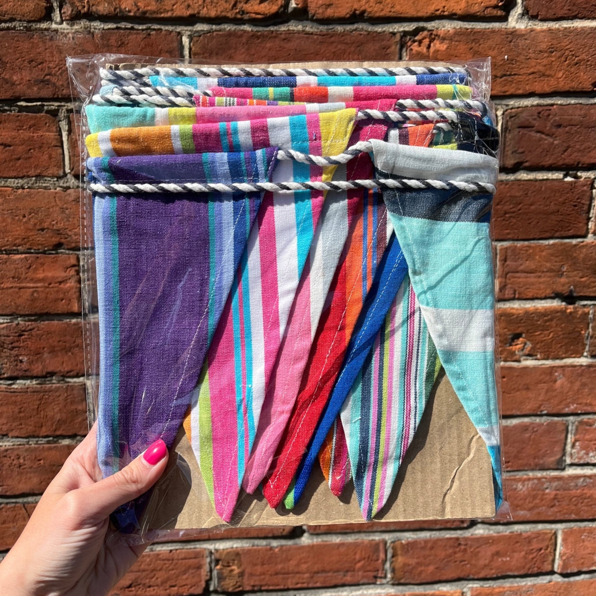 Multicoloured Striped Bunting - Simply Rye