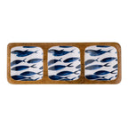 Ocean Fish Three Squares Tray - Simply Rye