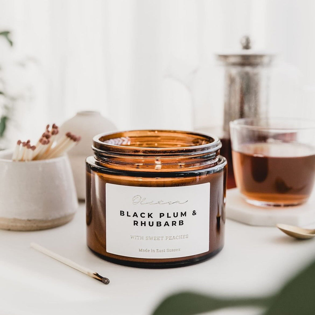 Olsten Black Plum & Rhubarb Candle - Simply Rye