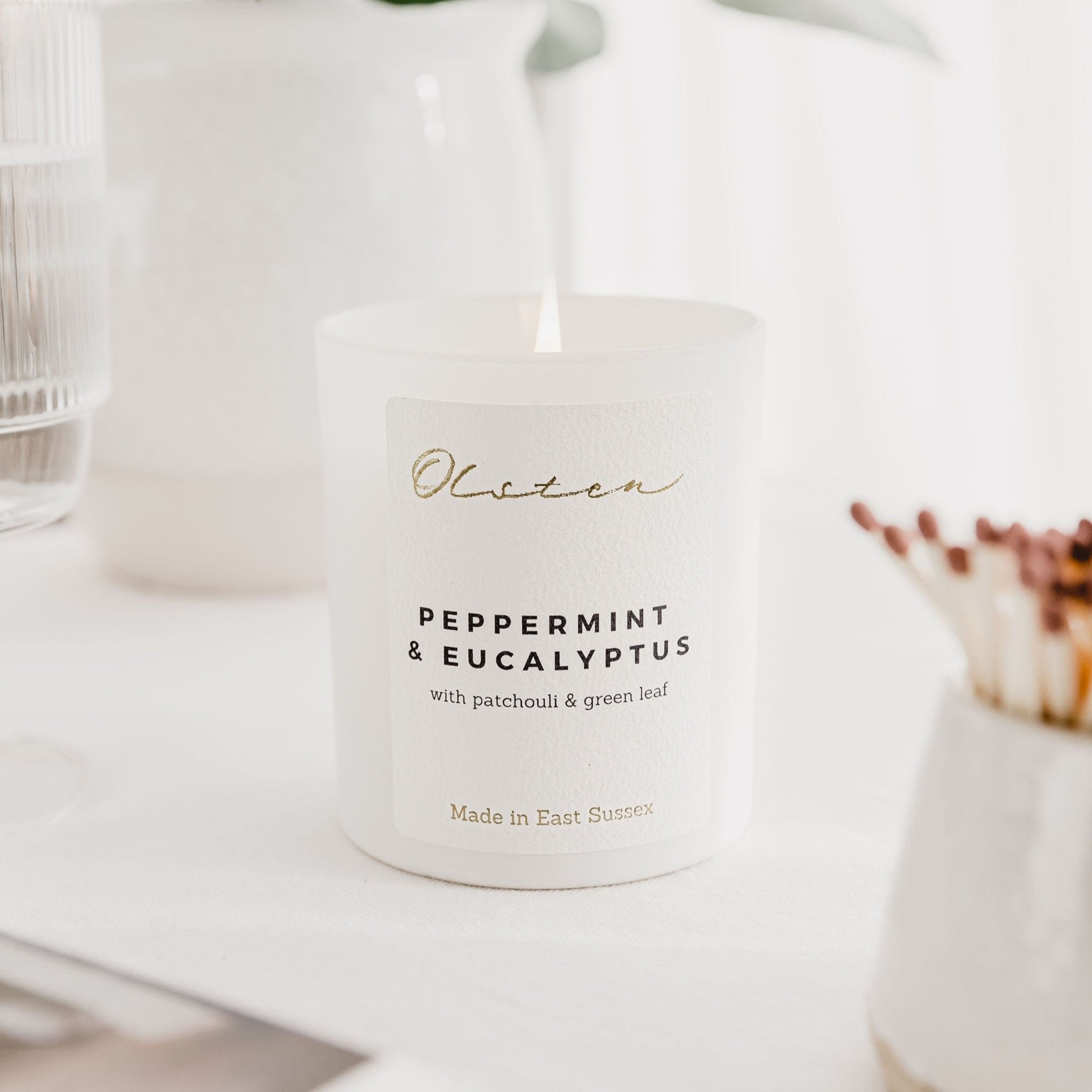 Olsten Peppermint and Eucalyptus Candle - Simply Rye