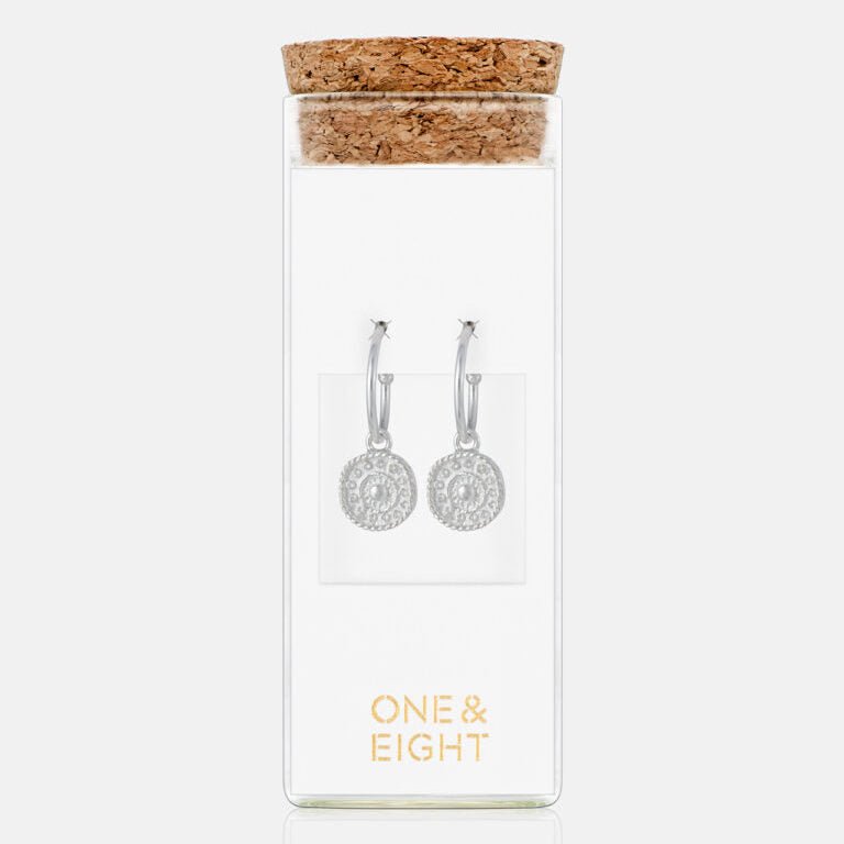 One & Eight Antique Coin Earrings - Silver - Simply Rye