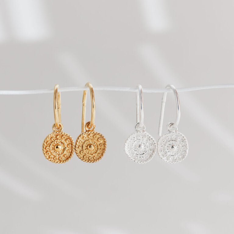 One & Eight Antique Coin Earrings - Silver - Simply Rye