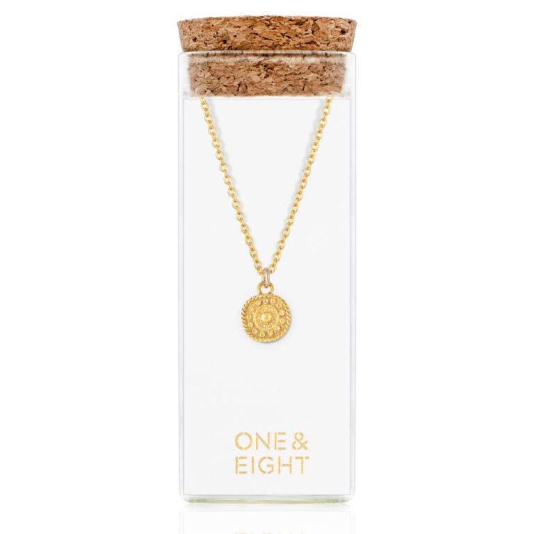 One & Eight Antique Coin Necklace - Gold - Simply Rye