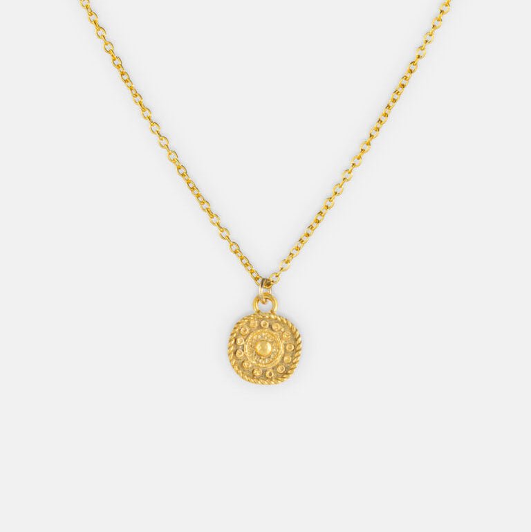 One & Eight Antique Coin Necklace - Gold - Simply Rye
