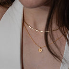 One & Eight Antique Coin Necklace - Gold - Simply Rye