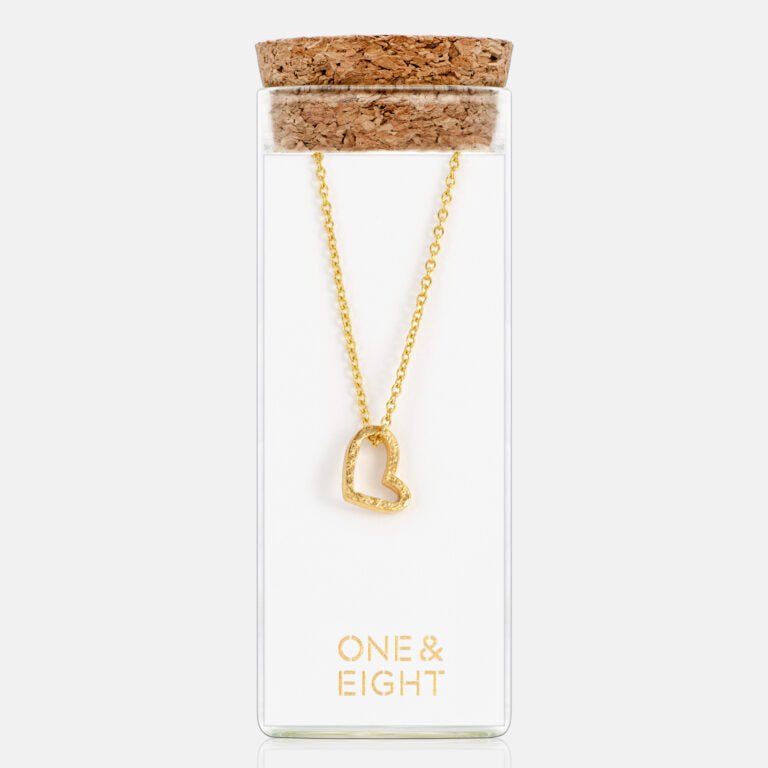 One & Eight Cupid Heart Necklace - Gold - Simply Rye