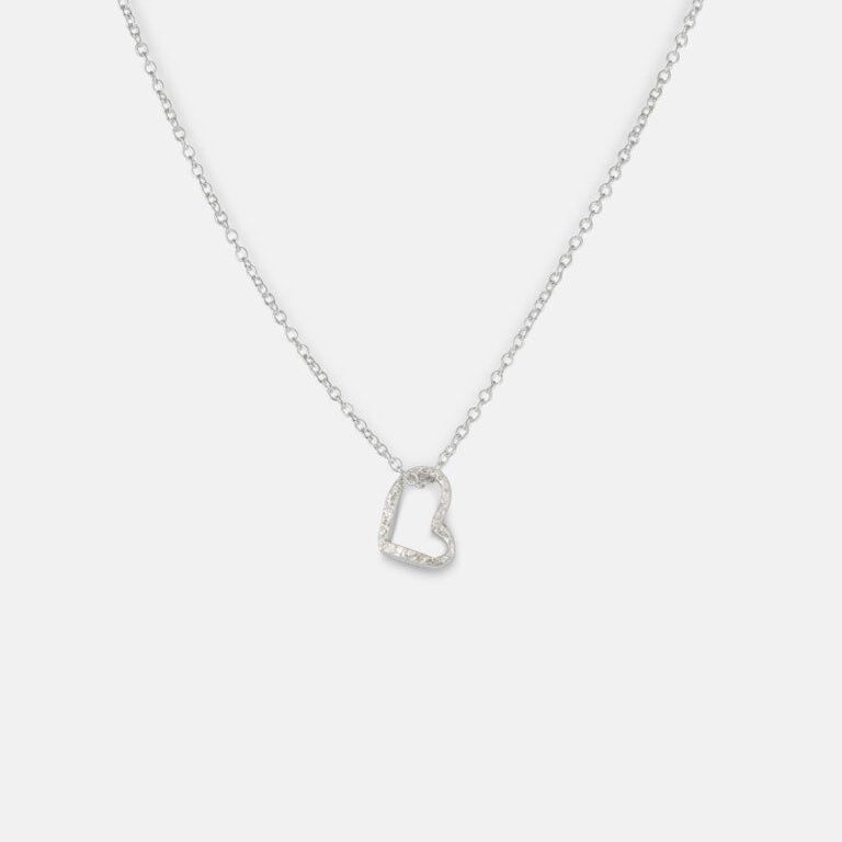 One & Eight Cupid Heart Necklace - Silver - Simply Rye