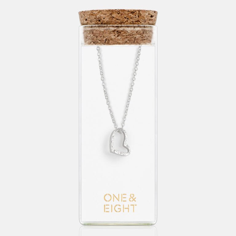 One & Eight Cupid Heart Necklace - Silver - Simply Rye