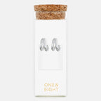 One & Eight Duo Huggies Earrings - Silver - Simply Rye