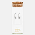 One & Eight Plait Hoop Earrings - Silver - Simply Rye