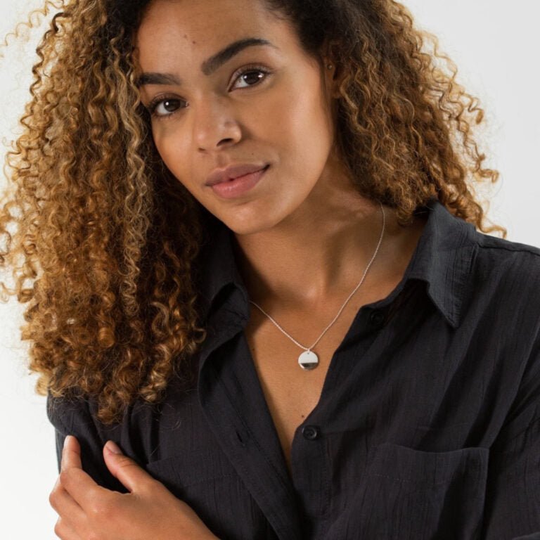 One & Eight Porcelain Silver Dipped Necklace - Simply Rye