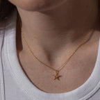 One & Eight Starfish Necklace - Gold - Simply Rye