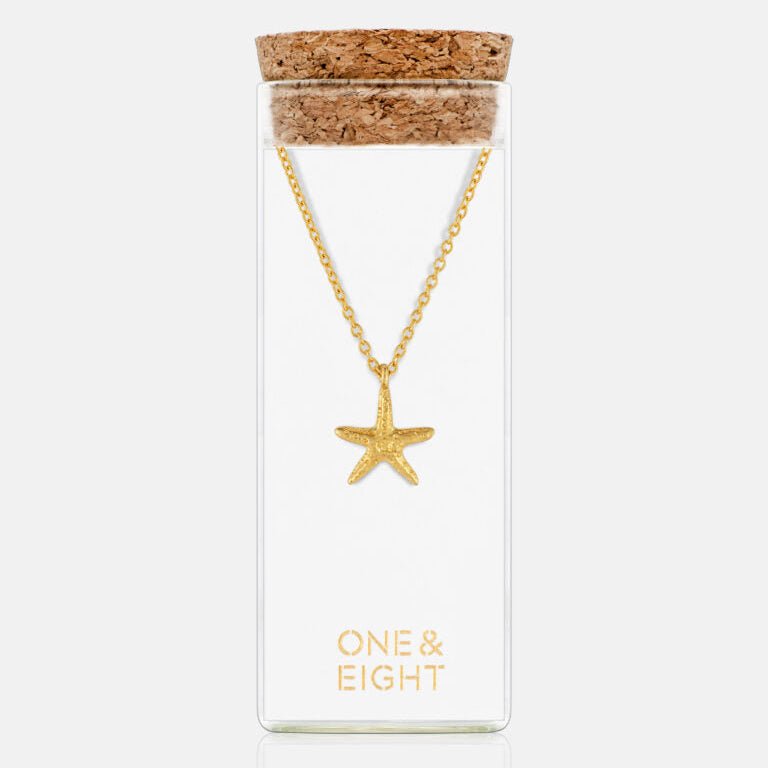 One & Eight Starfish Necklace - Gold - Simply Rye
