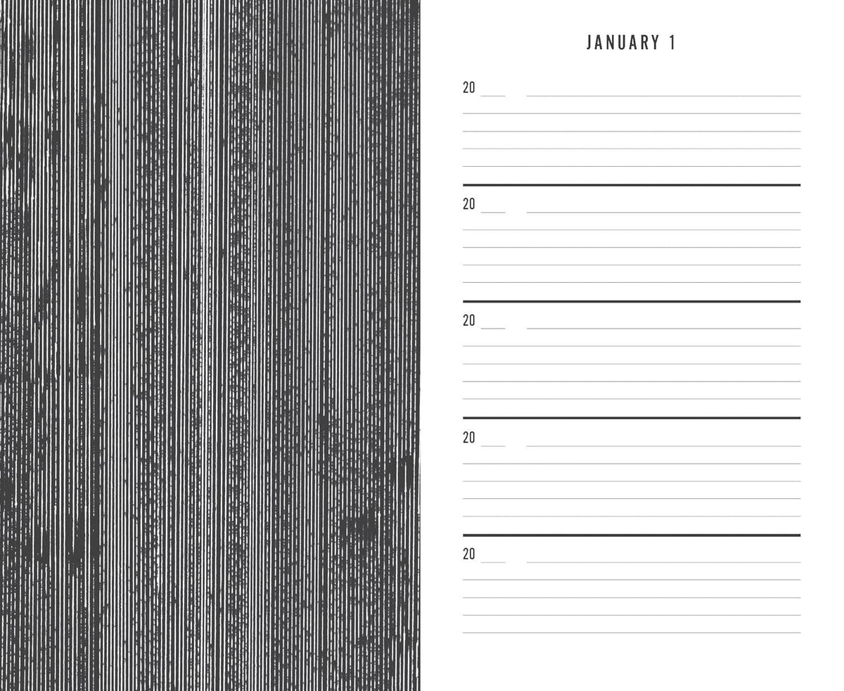 One Line a Day: A Five Year Memory Book - Black Canvas - Simply Rye