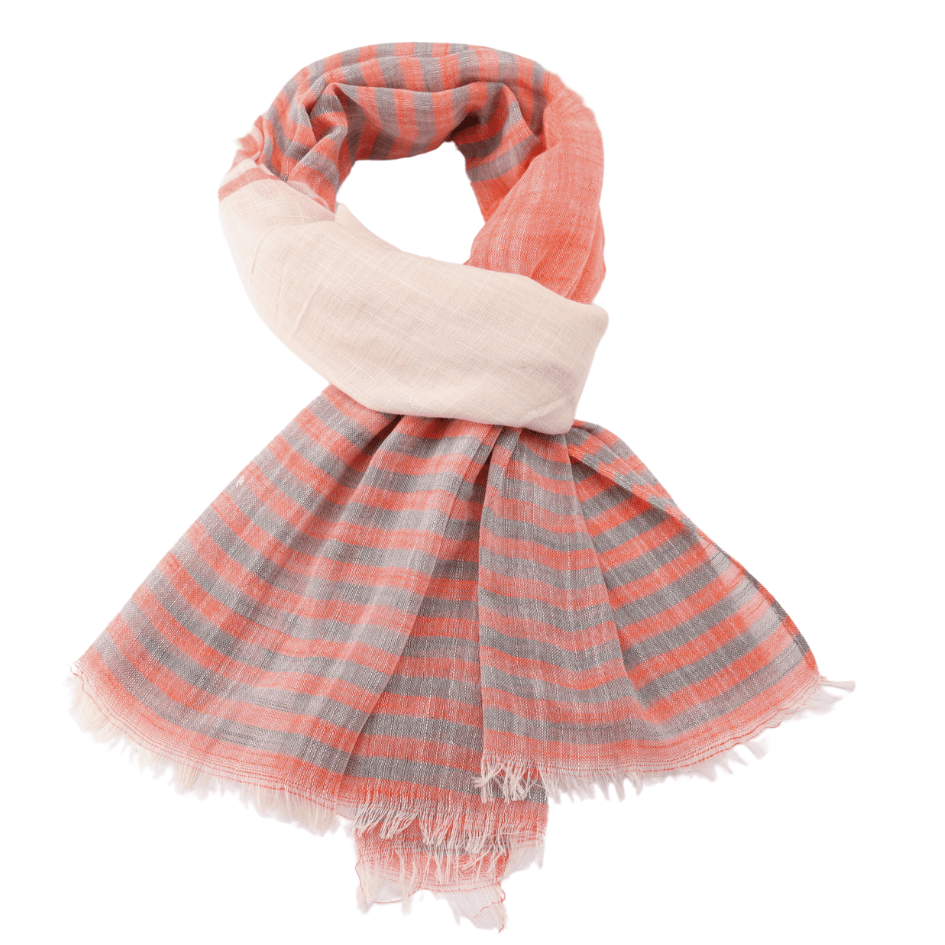 Orange Stripes Lightweight Scarf - Simply Rye