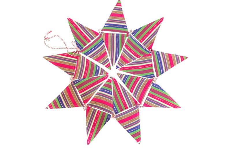 Pink & Green Striped Bunting - Simply Rye