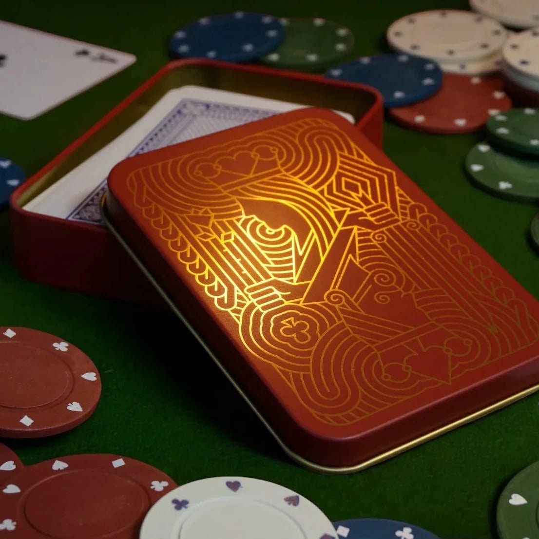 Playing Card Tin - Red - Simply Rye