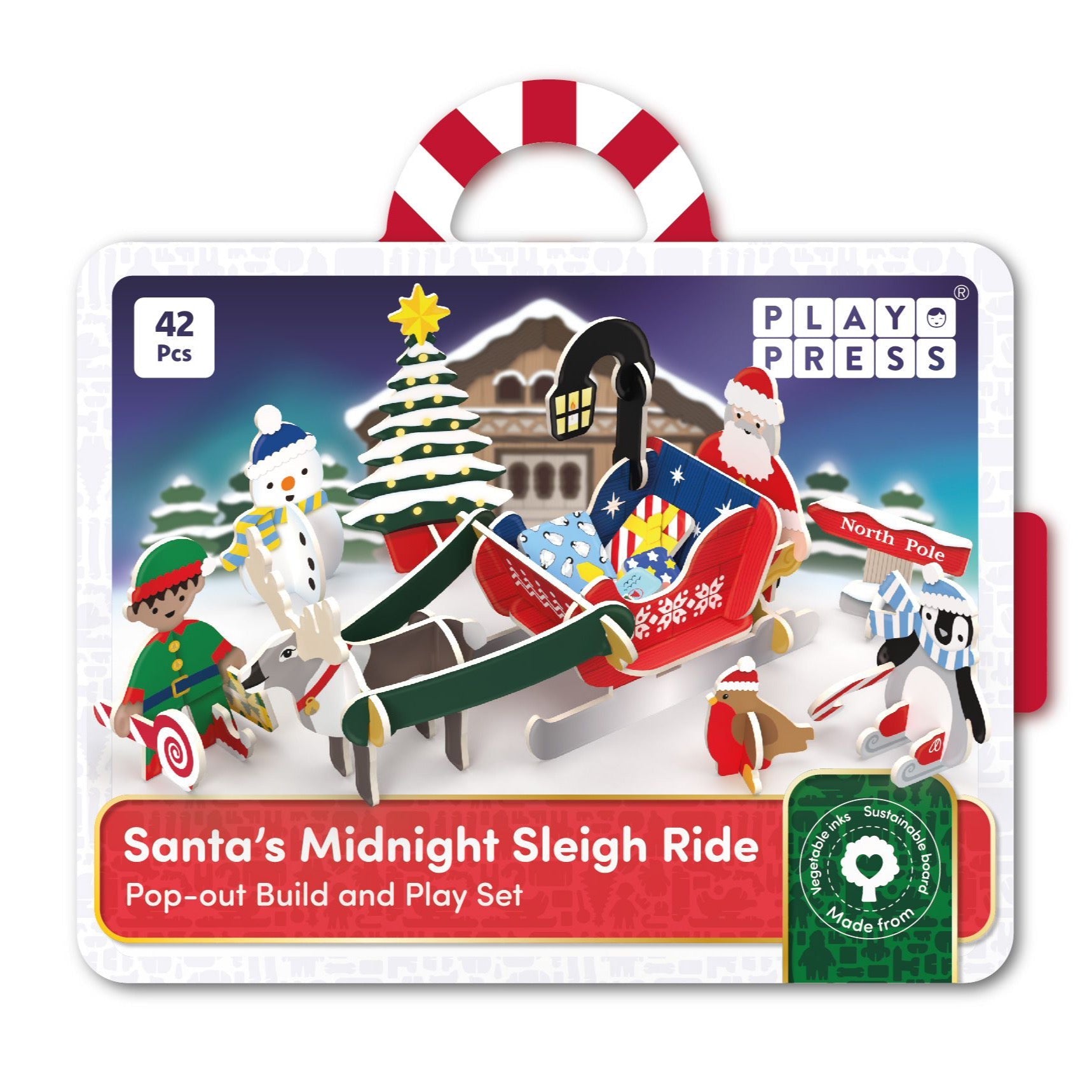 PlayPress Santa's Sleigh Ride Playset - Simply Rye